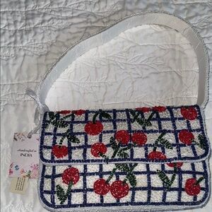 Viral Cherry Beaded Crossbody Bag